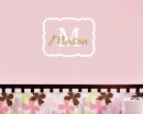 Customized Name with Frame Initial Letter Decal For Nursery
